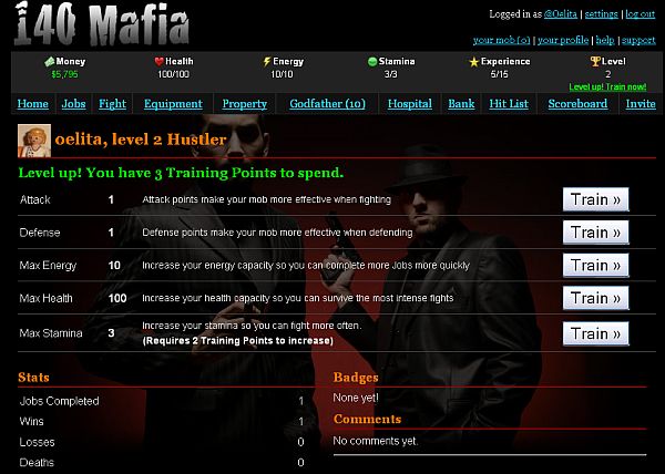 Ecran de jeu 140 mafia